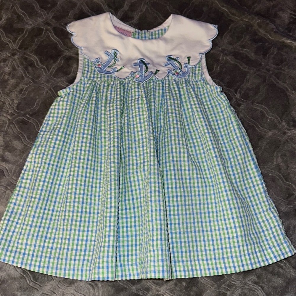 Vintage Samara Anchor Bib Dress Size 4t